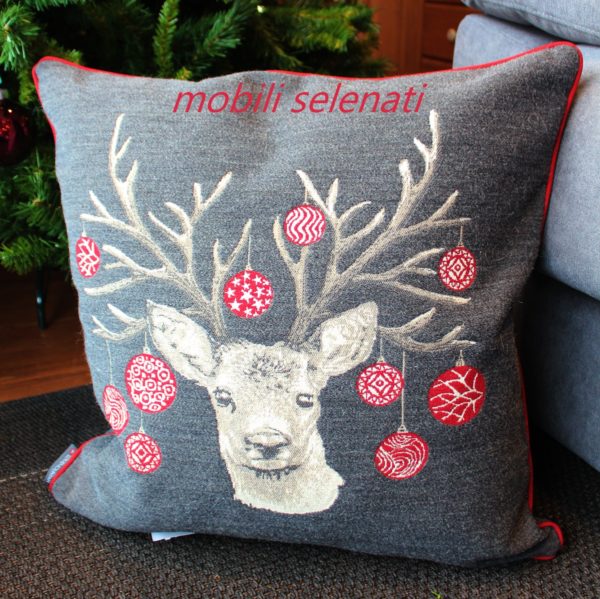 CUSCINO CERVO NATALE - immagine 2