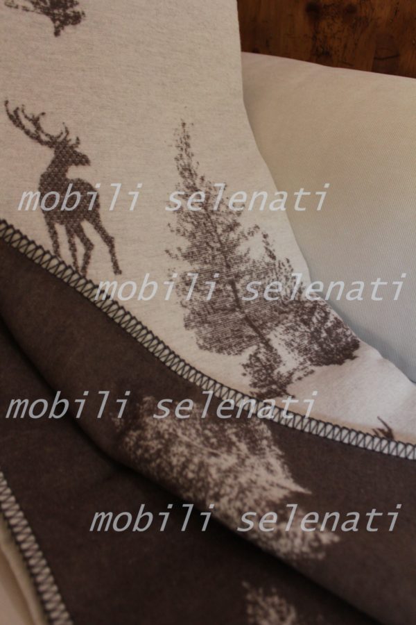 COPERTA PILE CERVI ABETI - immagine 2