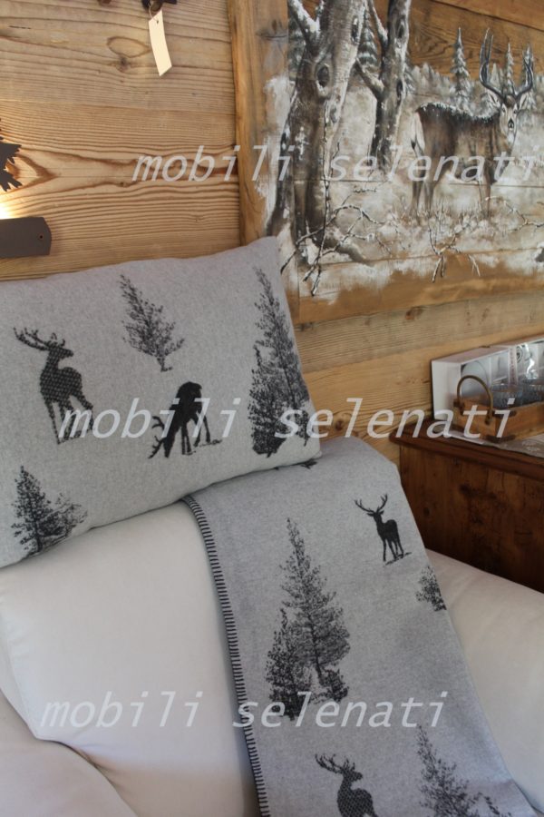 COPERTA PILE CERVI ABETI - immagine 5