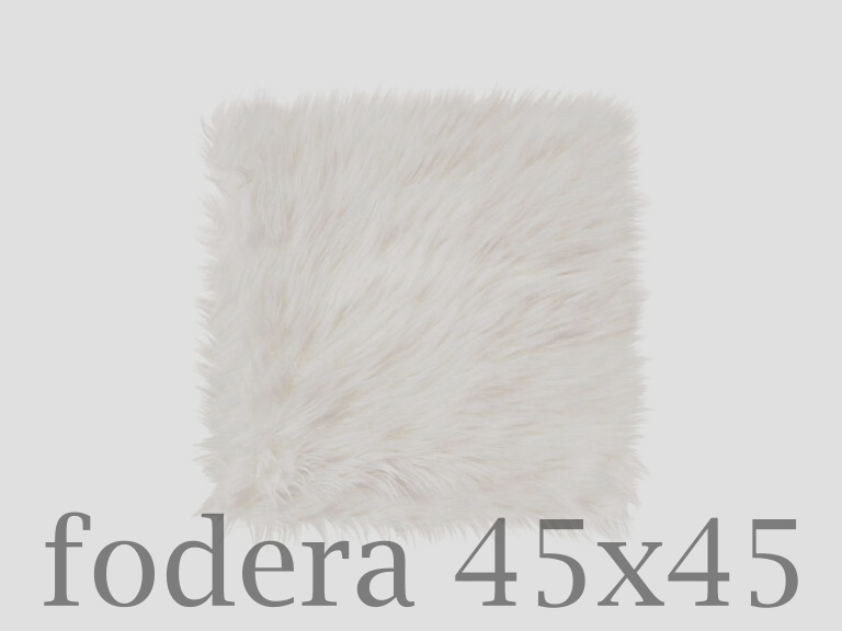 PANOD Federa Per Cuscino Lombare In Finta Pelliccia – 35x65 Cm – Bianca, Morbida, Con Cerniera – Per Divano E Letto